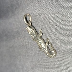 Alligator charm (or crocodile?) Probably Pewter b/c no silver markings